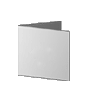 Faltblatt, gefalzt auf Quadrat 10,0 cm x 10,0 cm, 4-seiter