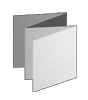 Faltblatt, gefalzt auf Quadrat 10,0 cm x 10,0 cm, 8-seiter (Zickzackfalz)<br>beidseitig bedruckt (4/4 farbig + 1 Sonderfarbe HKS)