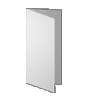 Klapp-Visitenkarten hoch 5/5 farbig <br>beidseitig bedruckt (CMYK 4-farbig + 1 Silber-Sonderfarbe)